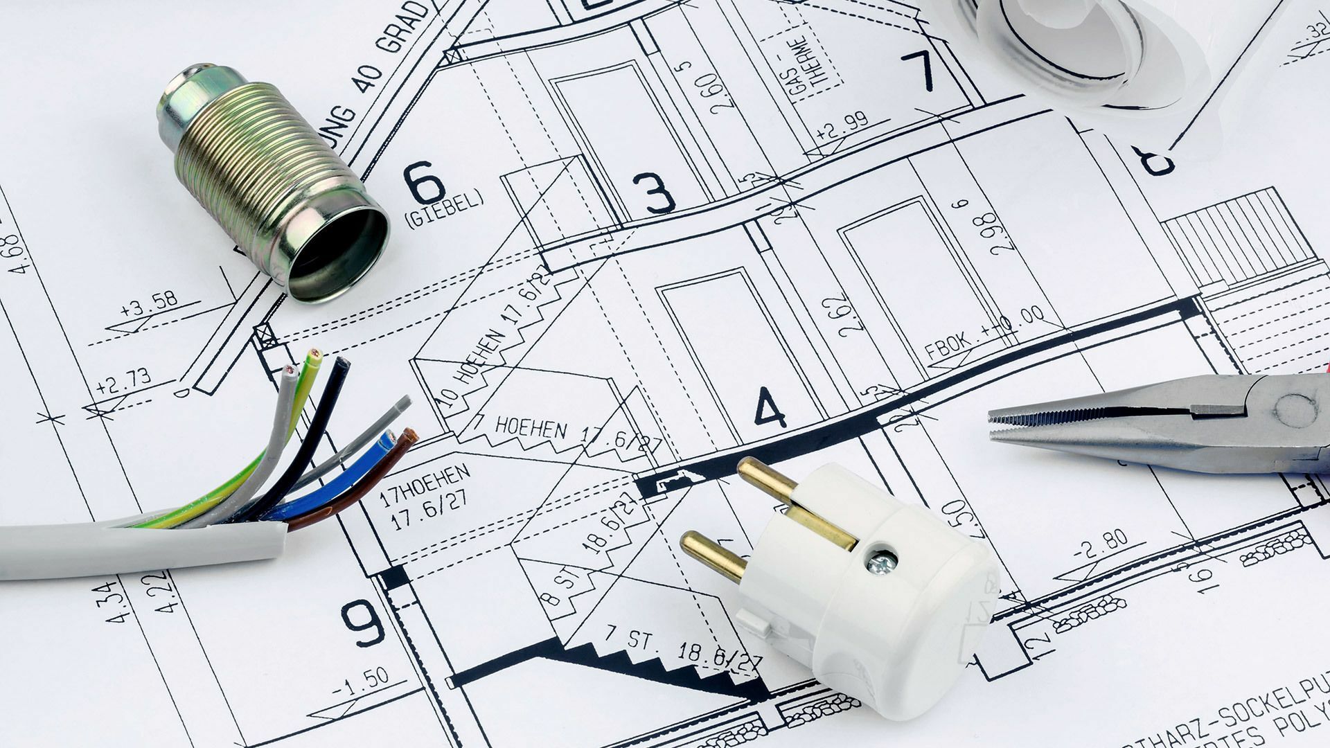 Elektrik-Bauplan für ein Haus